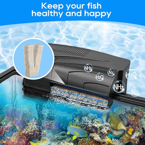 12PCS Ammonia Reducer Filter Pads Compatible with Aqueon Quietflow 20 & 75, Sponge Replacement Filter Cartridges for Aqueon Quietflow LED PRO Aquarium Fish Tank Power Filter