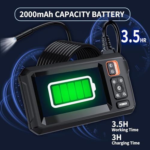 Daxiongmao Endoscope Camera with Light, 1080P HD Borescope, IP67 Waterproof Snake Camera – Ideal for Inspecting Walls, Vents, Automotive Engines, Pipes – A Great Gift Tool for Men (50ft) - size: 50FT