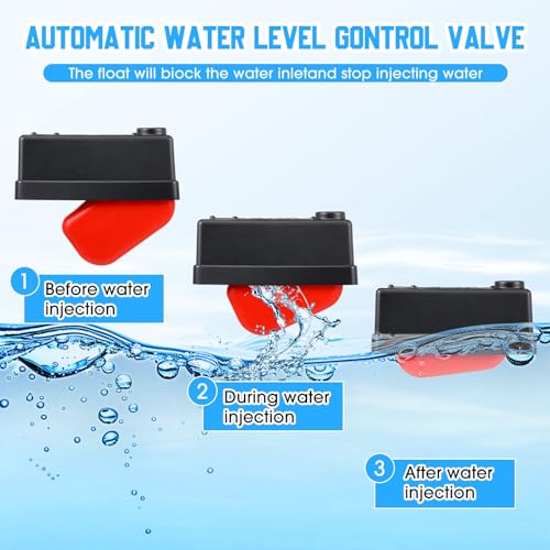 1 Pack Water Tank Float Valve Automatic Water Level Control Float Valve for Pond Farm Livestock Cattle Goat Horse Pool Aquariums Hydroponics and Reservoir Autofill Livestock Waterer
