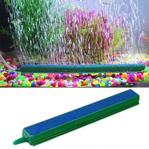 Saim Air Bubble Stone Hydroponic Fish Tank Air Stone Bubble Release Diffuser Bar for Fish Tank Aquarium Pump Green & Blue - size: 10 inch