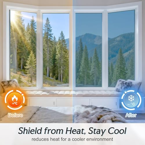 DOWELL One Way Window Privacy Film with 3 Tools Window Tint for Home Heat Control Anti UV Sun Blocking Reflective Mirror Covering See Out Not in for House and Office Silver 17.5" X 78.7" - color: Silver, size: 17.5" X 78.7"