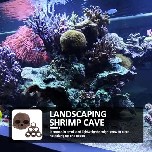 TOYANDONA 2pcs Wear-Resistant Fish Tank Decoration Shrimp Hideout Compact Ceramic Cave with Six-Hole Tube Vivid Aquarium Ornament for Fish and Shrimp Spawning
