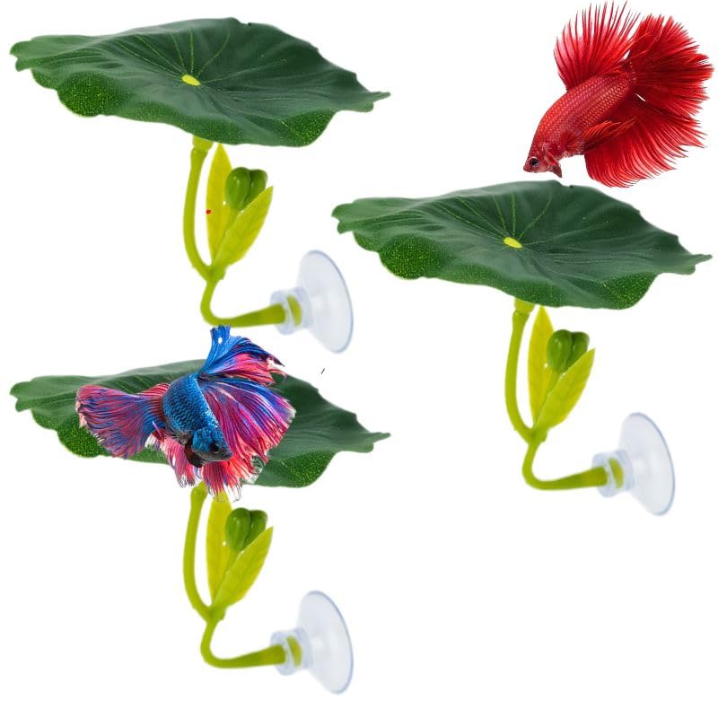 3 pcs Set Betta Fish Bed Leaf Hammock for Betta Fish, Practical Resting Spot, Comfortable Rest Area for Fish Aquarium Decoration Ornaments (3 x Green) - color: 3 x Green