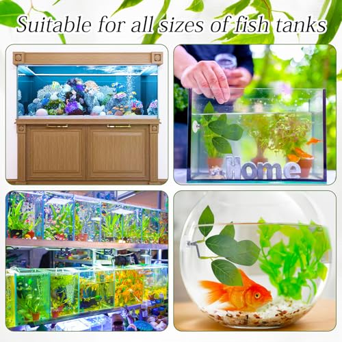 Thinp 3 Pack Betta Fish Leaf Pad, Betta Leaf Hammock Fish Tank Decorations Aquarium Decor Simulating The Natural Habitat for Sleeping Resting Hiding Playing Breeding with Plastic Suction Cup