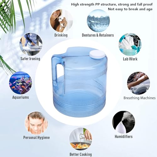 1 Gallon/4L Water Distiller Container,Replacement Distilled Water Collection Bottle,Portable Gallon Pot Water Canteen for Countertop Water Distiller