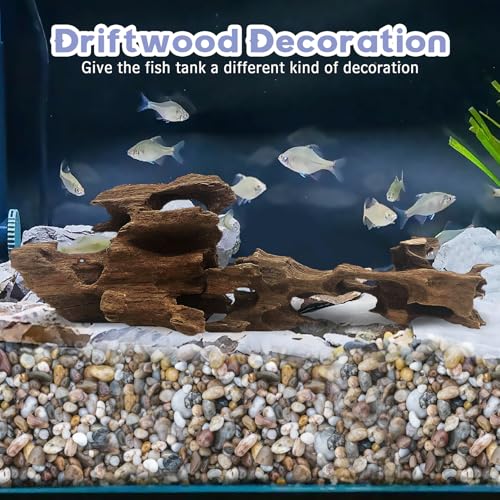 Hamiledyi Natural Driftwood for Aquarium Decor 12 PCS Fish Tank Wood with Small Holey Aquarium Wood Aquascaping for Shrimp Betta Hermit Crab and Butterfly Fish - size: XS:3-6 inches-12pcs