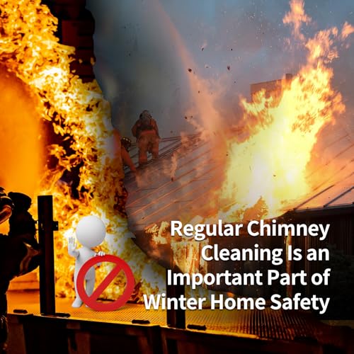 Bluesea 30 Feet Chimney Sweep Kit, Ergonomic Chimney Cleaning Kit, Extends Up to 30 Feet, Chimney Cleaner, Chimney Cleaning Tools, Chimney Cleaning System with Strong Brush, 9 Flexible Chimney Rods - size: 30 Feet