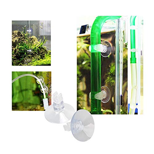 Aquarium Suction Cups 20pcs Clear Airline Tube Clips Holders Clamps 3/16 '' for Fish Tank Tubing