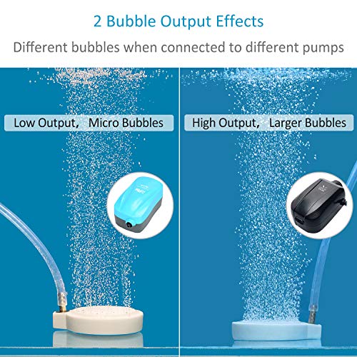 Pawfly 2 Inch White Air Stone Disc Small Bubble Stone Fish Tank Oxygen Stone for Air Pump Aquarium Fish Tank, 2 Pack