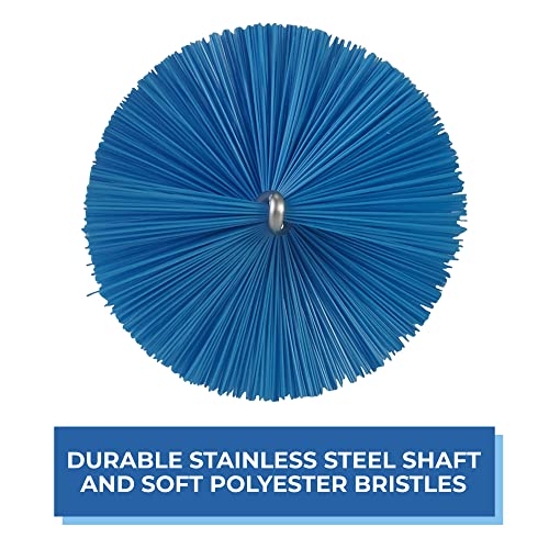 Vikan 2 5/8 in W Tube and Valve Brush, Medium, 13 1/2 in L Handle, 5 51/64 in L Brush, Blue 53703-1 Each - color: Blue