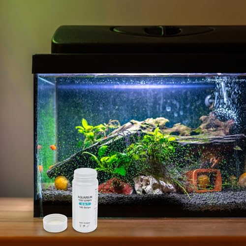 DECHOUS 6-in-1 Aquarium Water Test Strips for Fish Tanks and Pools, 100 Strips Per Box, Accurate Ph Hardness Chlorine Alkalinity Testing for Spa and Swimming Pool Water Maintenance