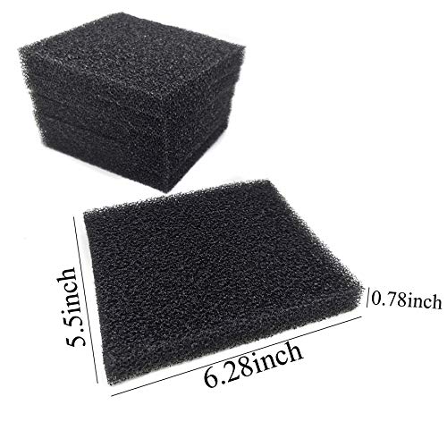 Aquarium Bio Fitler Media Sponge, 6.28 x 5.5 x 0.78 inch 6 Pcs Foam Filter Pad Inserts for ML350