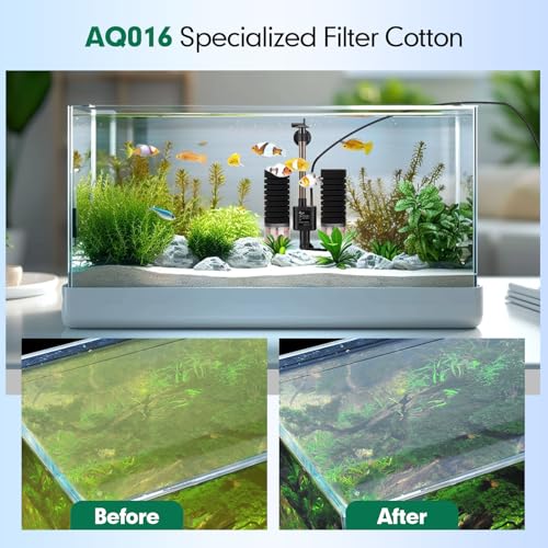 AQQA Replacement Aquarium Filter Sponge 4 Pack - size: S（replacement sponge)
