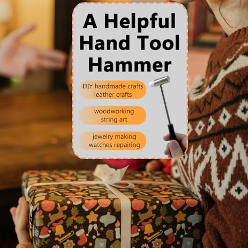 Lightweight Hammer for Home Project, Small Hammer for Jewelry Making, Little Craft Mallet for Small Projects, Watch, Woodworking, DIY, Leather - color: Crafting Hammer