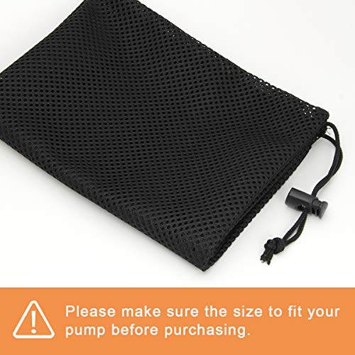 Pump Barrier - 12" x 15.7" Pond Filter Mesh Bag for Biological Filters (Black)