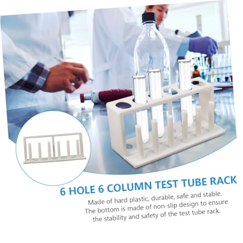 Plastic Test Tube Holder Rack for Aquarium Water Quality Testing Laboratory Tube Organizer Stand for Science Labs