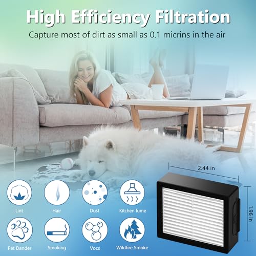 Improvedhand Filters Replacement for i-Robot Roomba E I & J Series i1+ i3 i3+ i4 i5/plus i6 i6+ i7 i7+/plus i8 i8+ E5 E6 E7 Vacuum Cleaner parts 4639161,6 Pack High Efficiency Filters+1 Cleaning Brush