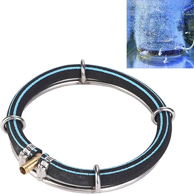 Pssopp Aquarium Round Air Bubble Diffuser, Fish Pond Oxygenation Bubbler Aquarium Aerator Bubble Stone Aquarium Air Stone Disc Fish Bubble Generator(Dia 15cm) - size: Dia 15cm