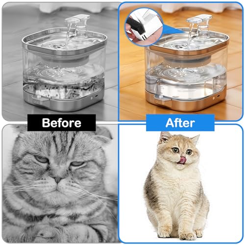 12 Piece Cat Fountain Sponge Replacement Cat Water Fountain Filters Pre-Filter Sponges Foam Sponges Cat Fountain Sponge Filter for 92oz/2.8L Cat Pet Fountain