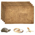 Hamiledyi Reptile Carpet Natural Coconut Fiber Tortoise Carpet Mat for Pet Terrarium Liner Reptile Supplies for Lizard Snake Chamelon Turtle Bedding Bunny Rabbit Mat (4 Pcs) - size: 4 Packs/19.7 x 11.8 Inch