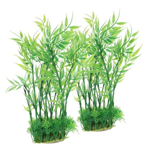 UPKOCH 2Pcs Compact Decorative Aquarium Plant Realistic Fake Plant for Desktop Aquarium Decor for Fish Tank Landscaping Durable Design Creates Unique Artistic