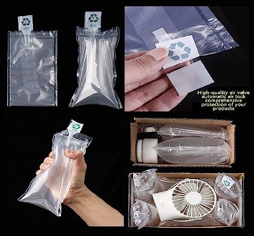 Miupoo Packaging Air Bags,Clear Plastic Inflatable Air Packaging Protector Bag with Free Pump Cushion,Air Cushion Blocking Packaging Bag,4x6 Inches,200 Pieces - size: 4x6×200 Inches