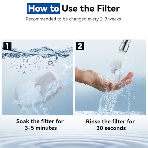 40 Packs for Petlibro Cat Water Fountain Filters Replacement, Compatible with PETLIBRO®Dockstream Cat Water Fountain PLWF005 PLWF115 PLWF105 (20 Replacement Water Filters + 20 Pre-Filter Sponges)
