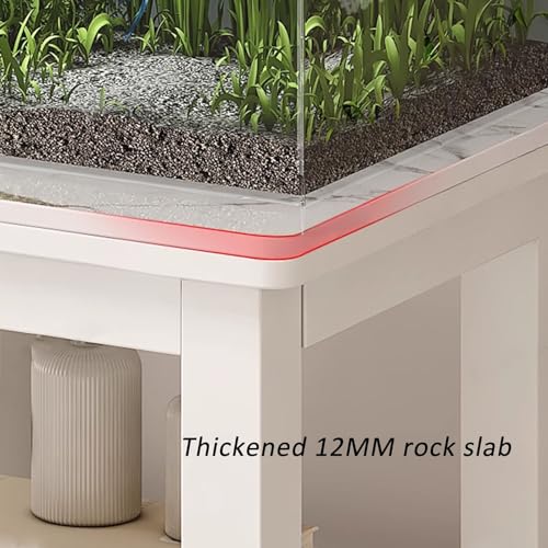 Robot Vacuum Cleaner Storage Rack,Robot Vacuum Stand Rack with Storage - Floor-Standing Cabinet for Sweeping Robot, Hidden Vacuum Organizer with Slate Desktop, Fish Tank Shelf (47.2"x15.7"x2