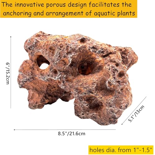 M2cbridge Large Aquarium Resin Holey Rock Decorations Hideouts Mountain Hideaway Caves Aquascaping Color A - color: Color a