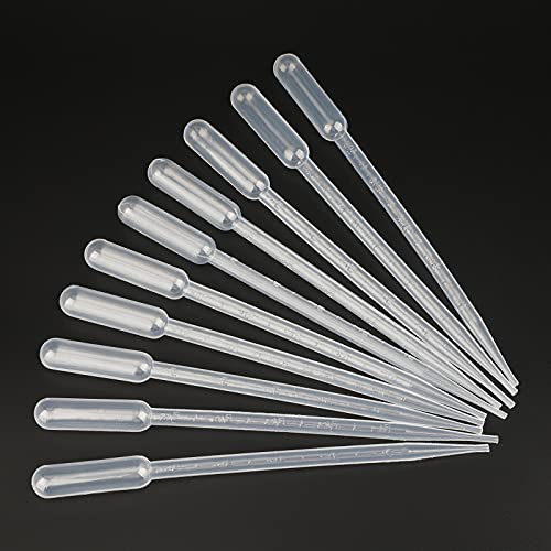 G2PLUS 100PCS 5ml Transfer Pipettes, Plastic Graduated Pipettes, Calibrated Disposable Dropper for Liquid, Essential Oils, Science Laboratory, Experiment, Make up Tool - size: 5ml-100pcs