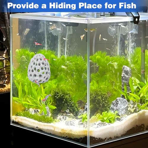 Shrimp Dome Hide Betta Habitat Fish Tank Tunnel with Suction Cup Aquarium Fish Cave Hideout Ornament Accessories for Shrimp Guppy Hiding Resting White - color: White