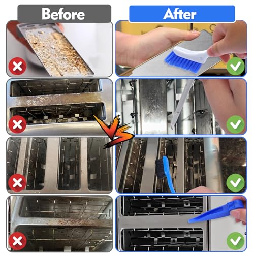 Toaster Cleaning Brush Set,5 Pcs Cleaner Supplies Tools kit for Toasters 2 Slice/ 4 Slice Accessories(Excluding Toaster)