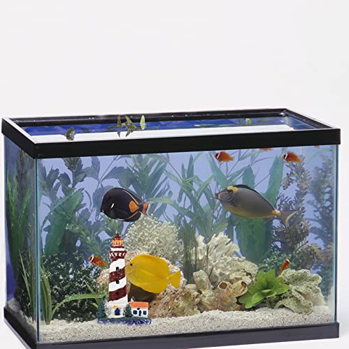 POPETPOP Mediterranean Style Simulation Lighthouse Decor Fish Tank Ornament for Landscaping Decoration Unique Observation Tower for Desktop Use
