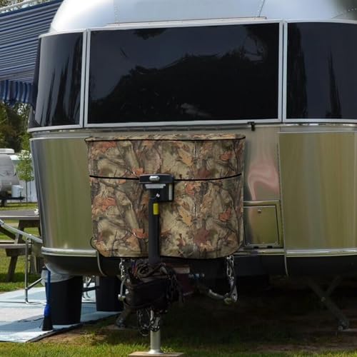 Forest Leaves Double 20lb RV Propane Tank Cover Weather Resistant Gas Cylinder Cover with Zipper All Seasons General - color: Forest Leaves, size: S(20LB)