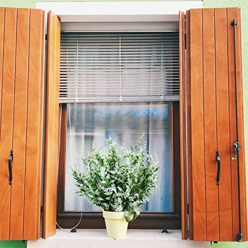 XLFAQXM 8 Pack Artificial Plants Flowers Grass Shrubs No Fade Faux Plastic Flowers Outdoor for Vases Farmhouse Garden Porch Patio Office Indoor Wedding Decoration Greenery Fake Plants (5#White) - color: 5#white