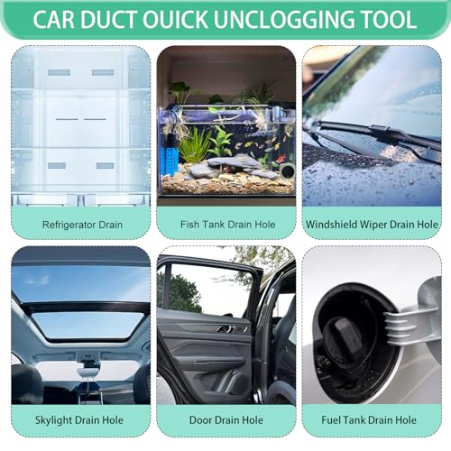 Auto Sunroof Drain Cleaning Tool, 120 Inch Long Flexible Tube Cleaning Brush, Extra Long Pipe Cleaners for Car Sunroof, Windshield Wiper Drain Hole, Trunk Drain & Sewer Maintenance