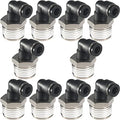 1/4 Air hose fittings, Air fittings Male Elbow 1/4 Inch Tube OD x 1/2 NPT Thread Push to Connect Fitting, PL-1/4-N4 (Pack of 10) (1/4-1/2) - size: OD 1/4 - NPT 1/2
