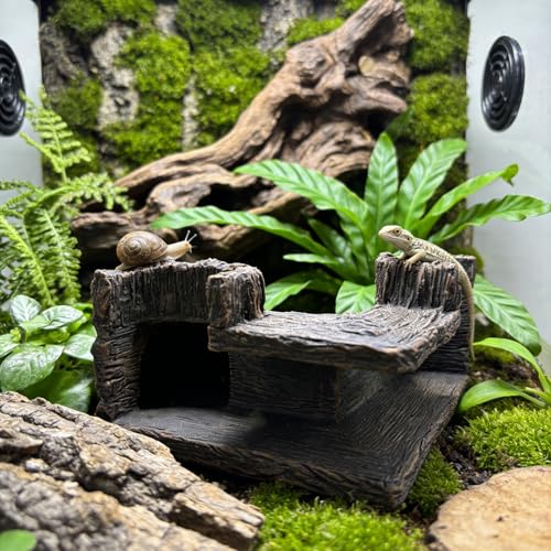 Aquarium Cave 90° Corner Fish Tank Cave, Betta Fish Tank Accessories Aquarium Hideout Decorations for Betta, Shrimp, Corydoras, Guppy, Neon Tetra (5.1”x5.1”x2.8”)