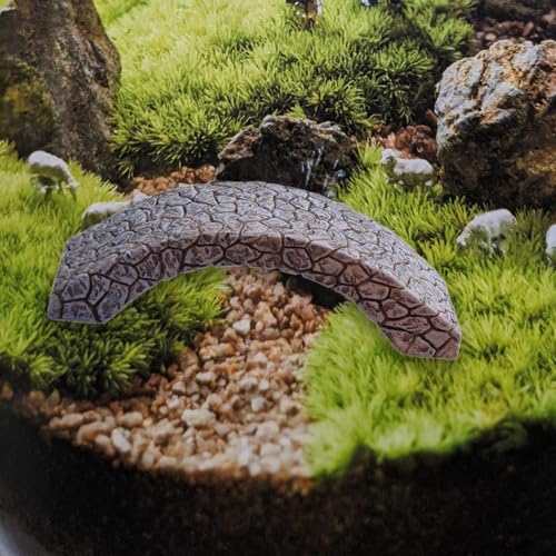 Miniature Arch Bridge Figurine Fish Tank Decor Decorative Fairy Garden Accessories Resin Flowerpot Decor Aquarium Ornament, Without Railings - size: without Railings