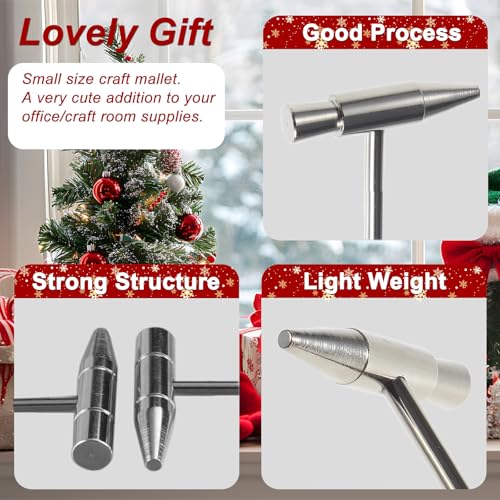 Small Hammer for Tuning Kalimba Thumb Piano, Craft hammer Mallet for Small Projects, Jewelry, Watch Band, Handcraft, 2 Pcs - color: Little Hammer 5.1" & 6.3"