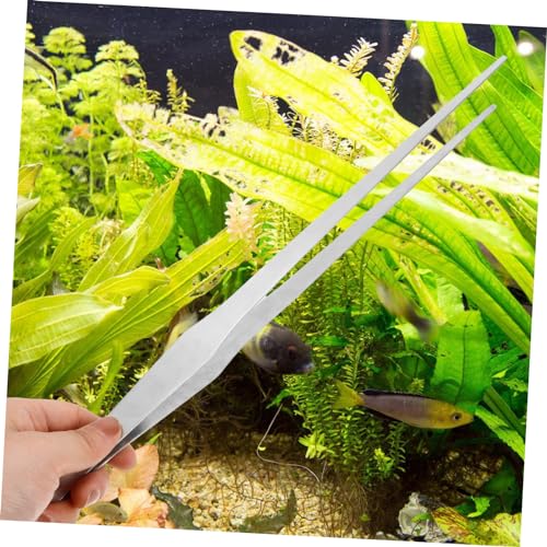 BESPORTBLE Aquarium Plants Tweezer Tool Straight for Easy Planting Feeding and Gravel Cleaning Versatile Aquarium Maintenance Essential