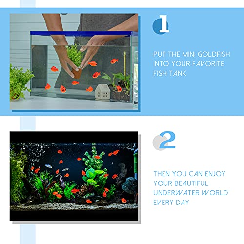 Yookeer 36 Pcs Miniature Fake Goldfish Toys Plastic Mini Realistic Koi Fish Little Resin Figurines Small Artificial Cute Aquarium Decorations for Games Party Crafts DIY Garden Favor Supplies Ornament
