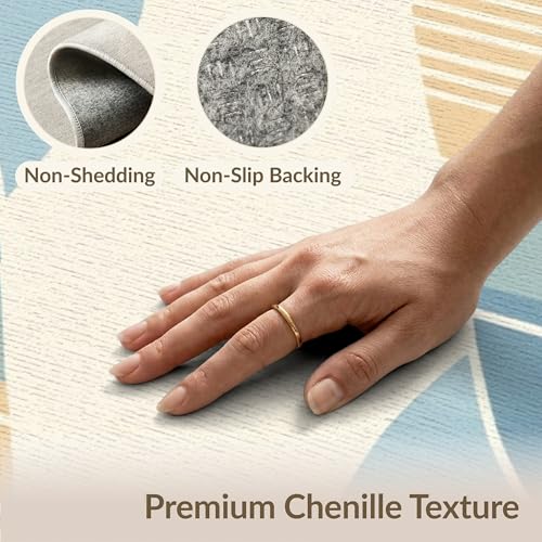 4'x6' Washable Abstract Geometric Accent Rug, Beige Non-Shedding Small Carpet Pet Friendly & Kids Safe Play Mat for Playroom, Bedroom, Reading Nook | Ref:1993950 - color: Beige/Pattern 24, size: 4' x 6' (Rectangular)