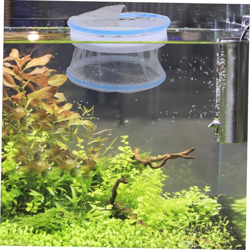 POPETPOP 2pcs Fish Spawning Incubator Floating Mesh Breeding Box for Aquarium Transparent Isolation Chamber for Sick Pregnant Fish Clean Water Monitoring Design