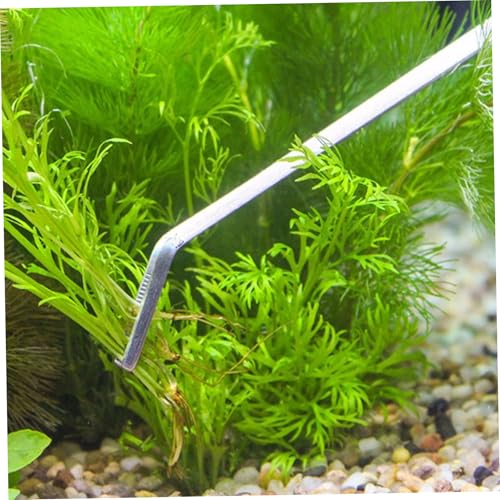 3Pcs Aquascaping Tools, Stainless Steel Aquarium Plant Tools with Straight & Curved Tweezers and Curved Scissors for Aquatic Plant Care & Tank Maintenance