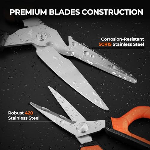 KastKing Paradox 9" & 6" Fishing Scissors - 9" Bait Shears With Sheath & Carabiner, 6" Braided Line Scissors With Stainless Steel Blades, Angler's Kit - style: E: 6" Braid Scissors & 9" Bait Shears