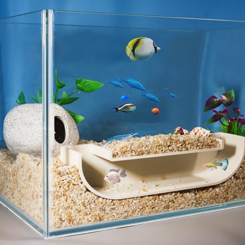 White Aquarium Undergravel Fish Tunnel Cave, Style 4, Resin Material, Aquarium Decorations, Fish Hideout, Corner Fish Tank Decorations - color: White, style: Style 4