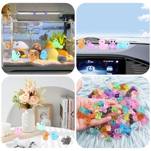 Tmtains Slime Charms Kawaii Resin Charms 3D Cute Nail Charm Mini Flatback Luminous Animal Charm Bulk Resin Jewelry Making Turtle Embellishments Supplies for Cell Phone Scrapbooking DIY Crafts - color: Dc 100Pcs Resin Animal
