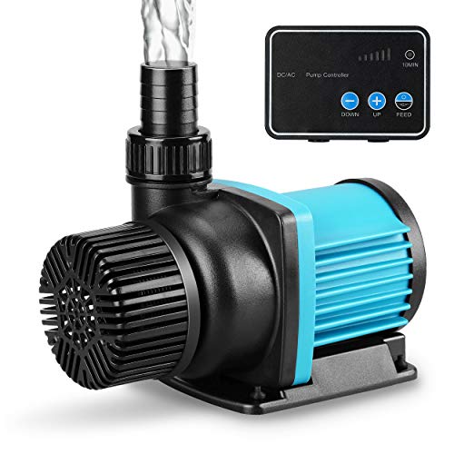 2250GPH Aquarium 24V DC Return Pump with Controller, Submersible and Inline Return Pump for Fish Tank,Aquariums,Fountains,Sump,Hydroponic,Pond,Freshwater and Marine Water Use - size: 2250GPH,65W,16.4FT