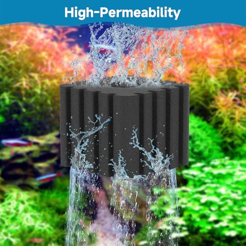 AQQA Aquarium Sponge Filter Replacement Sponge for AQ046-S (2Pack) - size: Replacement for Small